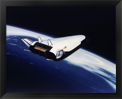 Framed Artist&#39;s Rendering of the X-33 Reusable Launch Vehicle Print