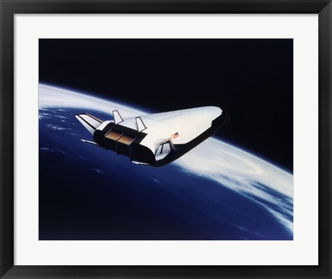 Framed Artist&#39;s Rendering of the X-33 Reusable Launch Vehicle Print