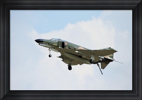 Framed F-4 Phantom in Flight over Houston, Texas Print