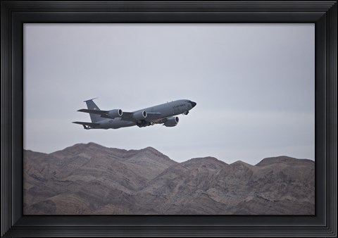 Framed KC-135 Stratotanker Takes off from Nellis Air Force Base, Nevada Print
