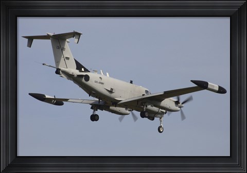 Framed US Army RC-12X Guardrail SIGINT Aircraft Print