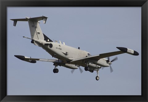 Framed US Army RC-12X Guardrail SIGINT Aircraft Print