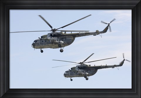 Framed Mil Mi-17 Helicopters of the Czech Air Force Print