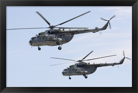 Framed Mil Mi-17 Helicopters of the Czech Air Force Print