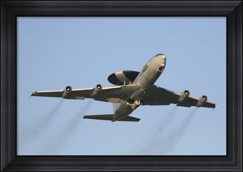 Framed E-3 Sentry taking off from the NATO AWACS base, Germany Print