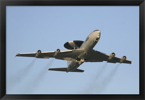 Framed E-3 Sentry taking off from the NATO AWACS base, Germany Print