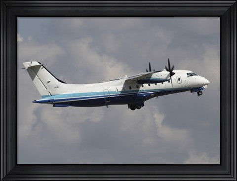 Framed US Air Force Dornier 328 Transiting through Germany Print
