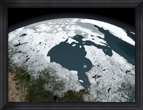 Framed Hudson Bay Sea Ice on November 14, 2005 Print