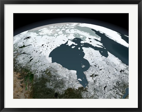 Framed Hudson Bay Sea Ice on November 14, 2005 Print