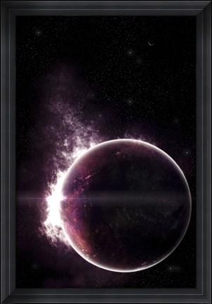 Framed Artist&#39;s Concept of a Completely Ethereal Planet Print