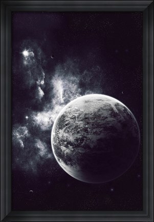 Framed Artist&#39;s Concept of a Windy Planet with a Thick Atmosphere Print