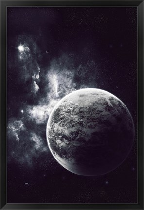 Framed Artist&#39;s Concept of a Windy Planet with a Thick Atmosphere Print