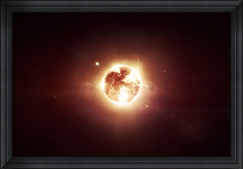 Framed Dying Star which will soon give New Beginning to a Black Hole Print