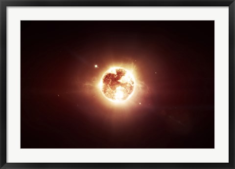 Framed Dying Star which will soon give New Beginning to a Black Hole Print