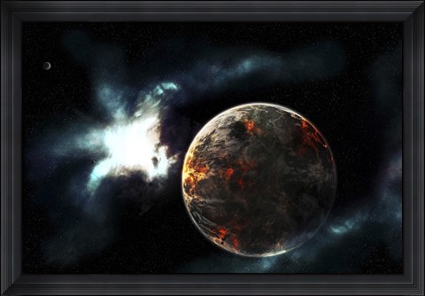 Framed Planet Harvested off it&#39;s Resources and Left for Dead on it&#39;s Own Print