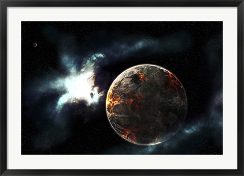 Framed Planet Harvested off it&#39;s Resources and Left for Dead on it&#39;s Own Print