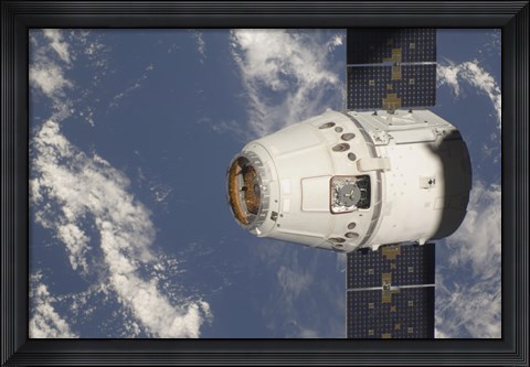 Framed SpaceX Dragon Commercial Cargo Craft Print