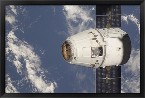 Framed SpaceX Dragon Commercial Cargo Craft Print