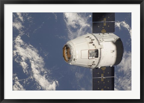 Framed SpaceX Dragon Commercial Cargo Craft Print