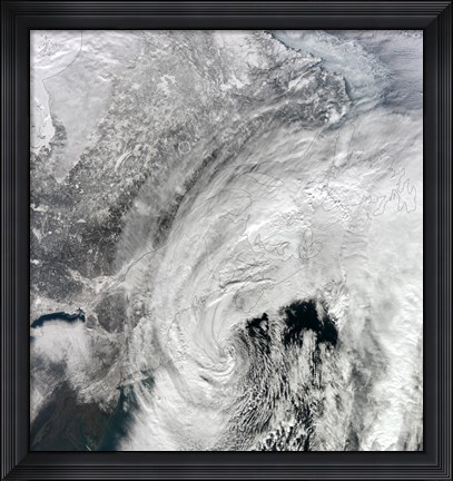 Framed Satellite View of a Large Nor&#39;easter Print
