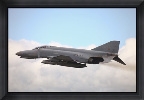 Framed German F-4F Phantom in flight over Wittmund, Germany Print