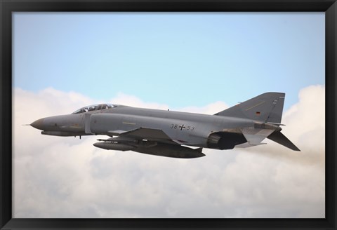 Framed German F-4F Phantom in flight over Wittmund, Germany Print