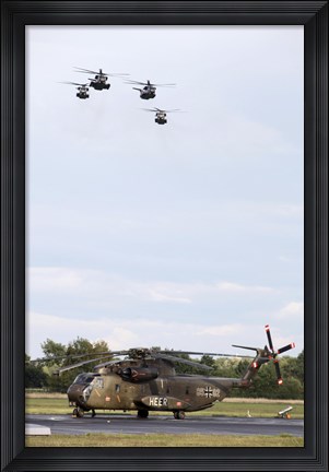 Framed German Army CH-53G helicopters, Germany Print