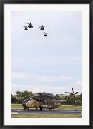 Framed German Army CH-53G helicopters, Germany Print