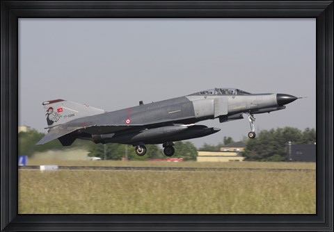 Framed Turkish F-4E Phantom takes off from Lechfeld Airfield, Germany Print