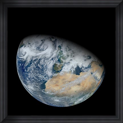 Framed Synthesized view of Earth Showing North Africa and Southwestern Europe Print