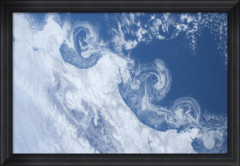 Framed Ice Floes Clong the Coastline of Kamchatka Print