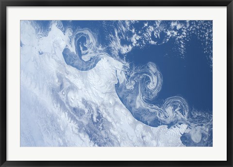 Framed Ice Floes Clong the Coastline of Kamchatka Print