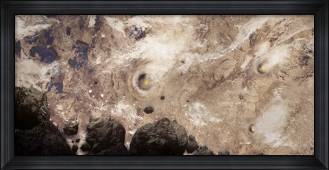Framed Asteroids Heading Toward Earth During Armageddon Day Print