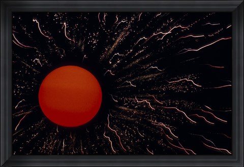 Framed Abstract Image of the Sun Print