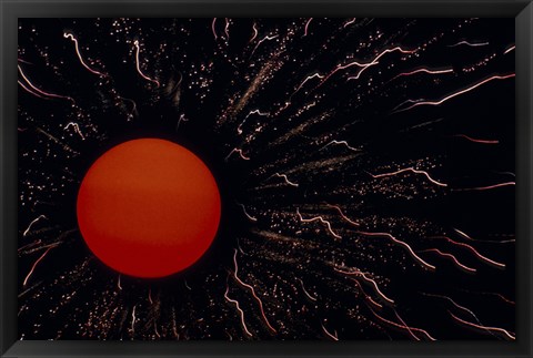 Framed Abstract Image of the Sun Print