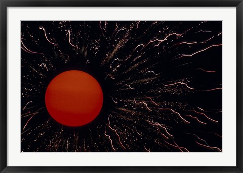 Framed Abstract Image of the Sun Print