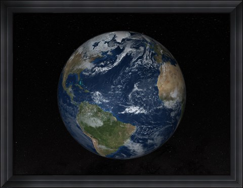 Framed Earth with Clouds and Sea Ice from December 8, 2008 Print