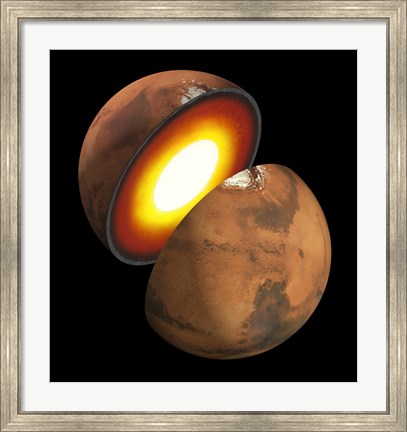 Framed Artist&#39;s concept of the formation of rocky bodies in the solar system Print
