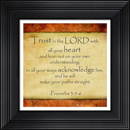 Framed Trust in the Lord Print
