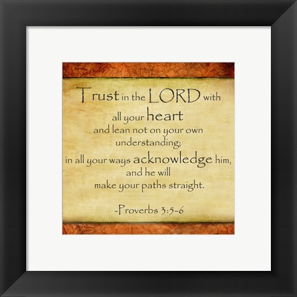 Framed Trust in the Lord Print