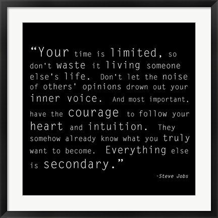 Framed Time Quote Print