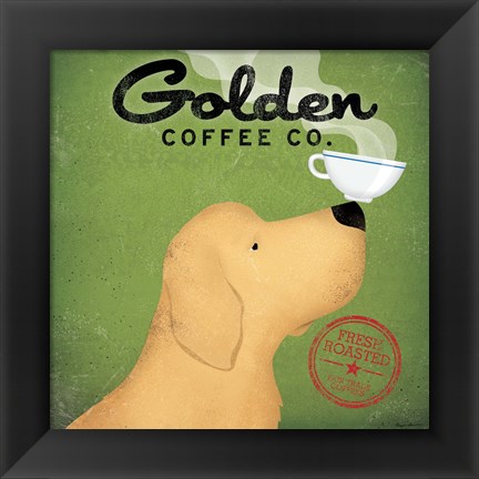 Framed Golden Dog Coffee Co. Print