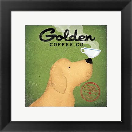 Framed Golden Dog Coffee Co. Print