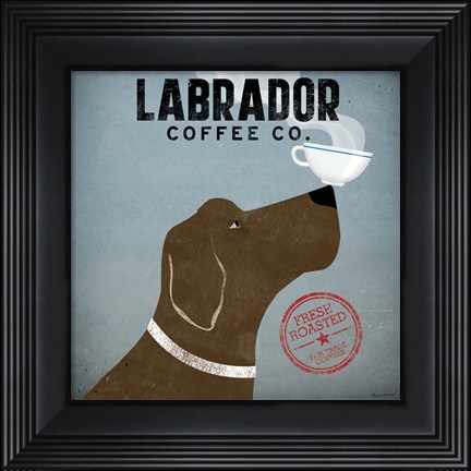 Framed Labrador Coffee Co. Print
