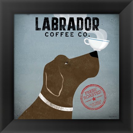 Framed Labrador Coffee Co. Print