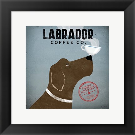 Framed Labrador Coffee Co. Print
