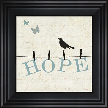 Framed Bird Talk I Print