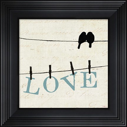 Framed Bird Talk II Print
