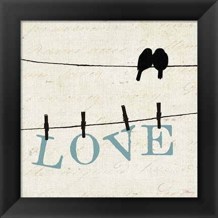 Framed Bird Talk II Print