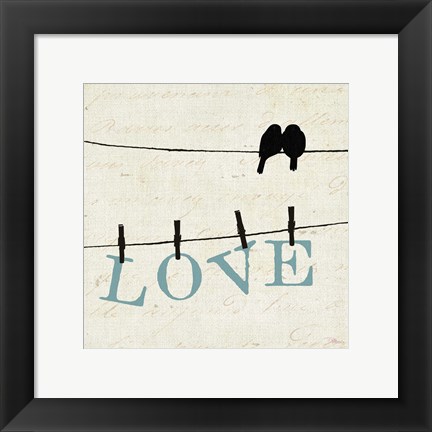 Framed Bird Talk II Print